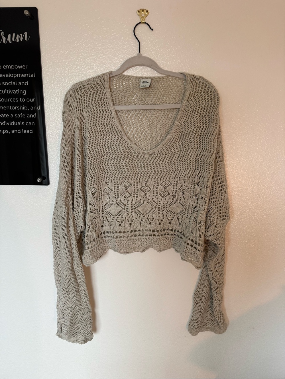 urban outfitters crocheted sweater